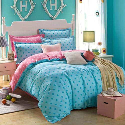 FTSUCQ Lauder Beauty Dot Linen Bed Sheets Quilt Covers Bed Mattress Bedding Four-PCS Sets,size-2