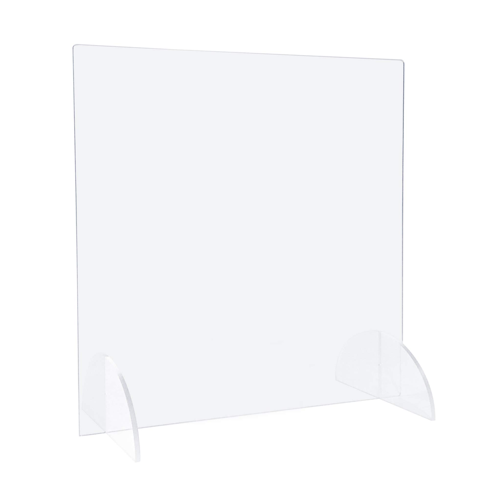 Stable Sneeze Guard (65 x 90 cm) as a Closed Protective Wall and Protective Screen Made of Plexiglas®
