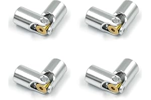 TZBTSTEAM 4Pcs Upgraded Aluminum Alloy Metal Universal Joints 3L Compatible with legoes/MOC Bricks Fits 61903 Shaft Coupling & 62520 Parts Power Transmission Components