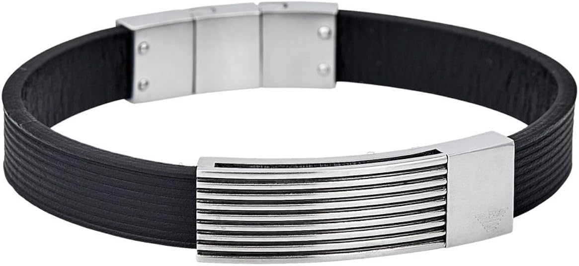 Edelstahl Armband Herren Schwarz