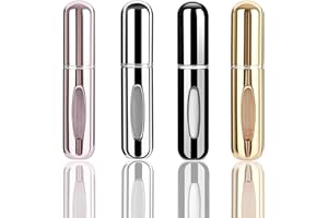 4 PCS Mini Perfume Atomizer Bottles,Portable Size Spray Container,5ml Refillable Pump for Traveling and Outgoing