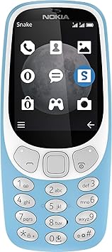 Nokia 3310 3G Mobiltelefon (2,4 Zoll Farbdisplay, 2MP Kamera, Bluetooth, Radio, MP3 Player, Dual Sim) azure