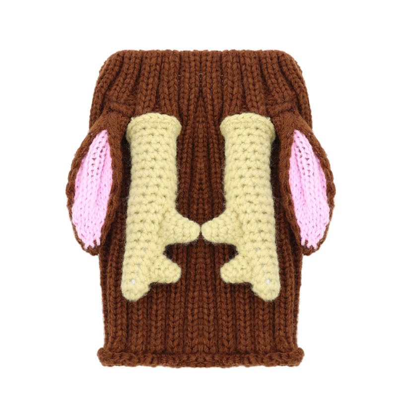 HOTUMN Knit Antlers Dog Snoods - Warmth and Fun for Dogs and Cats - Dressing up with Cute Christmas Dog Costumes (Large)