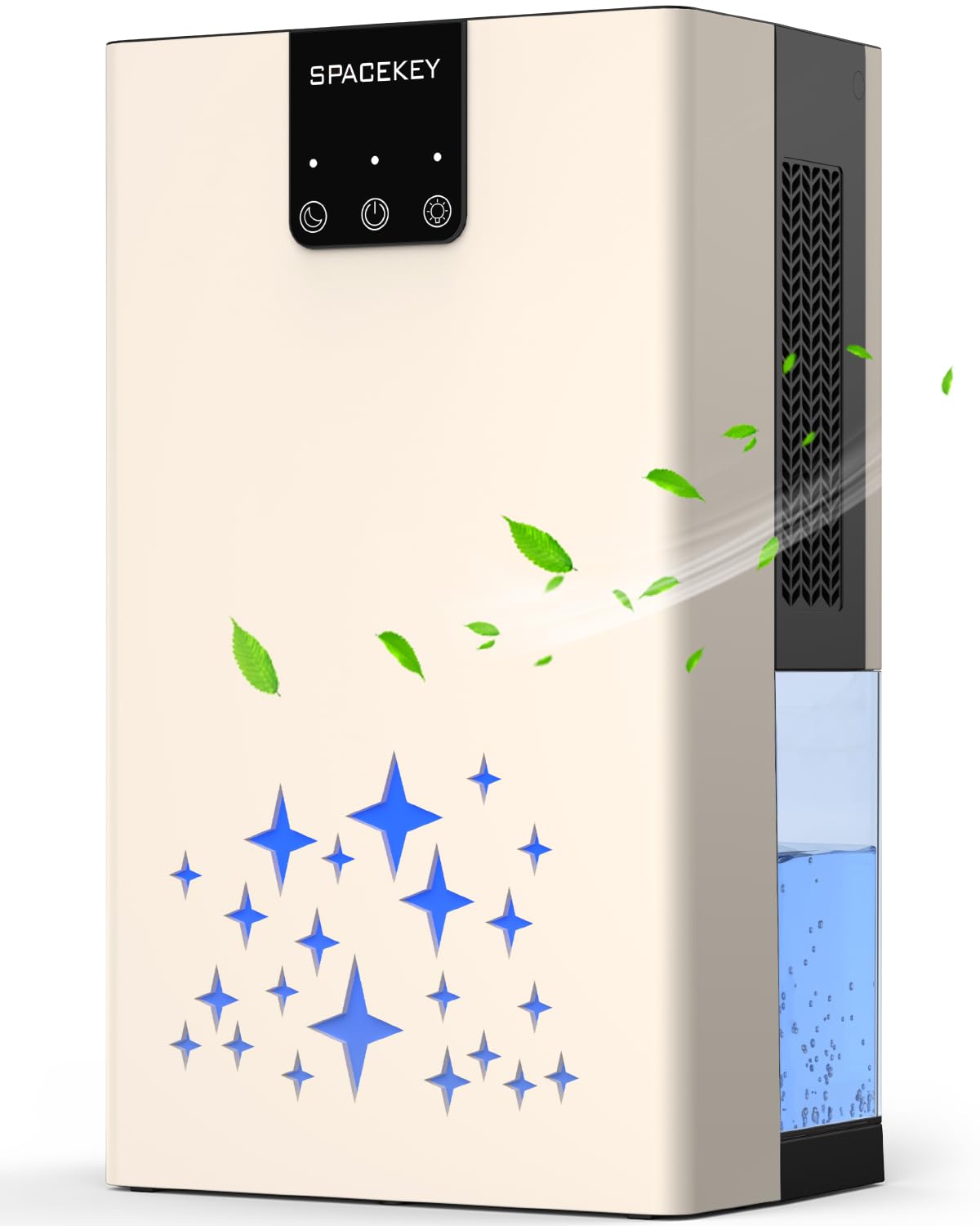 Photo 1 of Dehumidifier, 95 OZ Water Tank Dehumidifiers for Home, 1000 sq. ft. Dehumidifier for Basement Bathroom Bedroom with Auto Shut Off, 7 Colors LED Light, Quiet Dehumidifiers with Sleep Mode, Beige