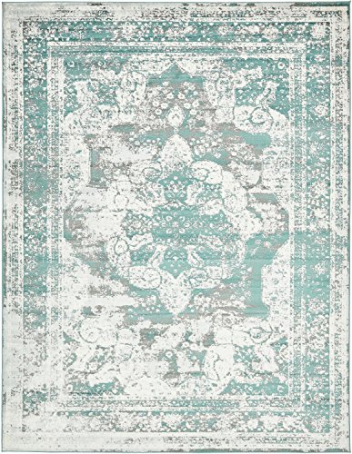 Unique Loom Sofia Collection Turquoise 9 x 12 Area Rug (9' x 12')