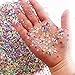 Amersumer 7.2oz/200g Multicolor Manicure Glitter Confetti,Mixed Shapes Size 2-4mm for Party Decoration,DIY Crafts,Premium Nail Art Etc