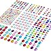 24 Sheets 1290 Pieces Bling Rhinestone Sticker Self Adhesive Jewels Sticker Rhinestone Crystal Gemstone Stickers for Craft DIY Decorations (24 Sheets)