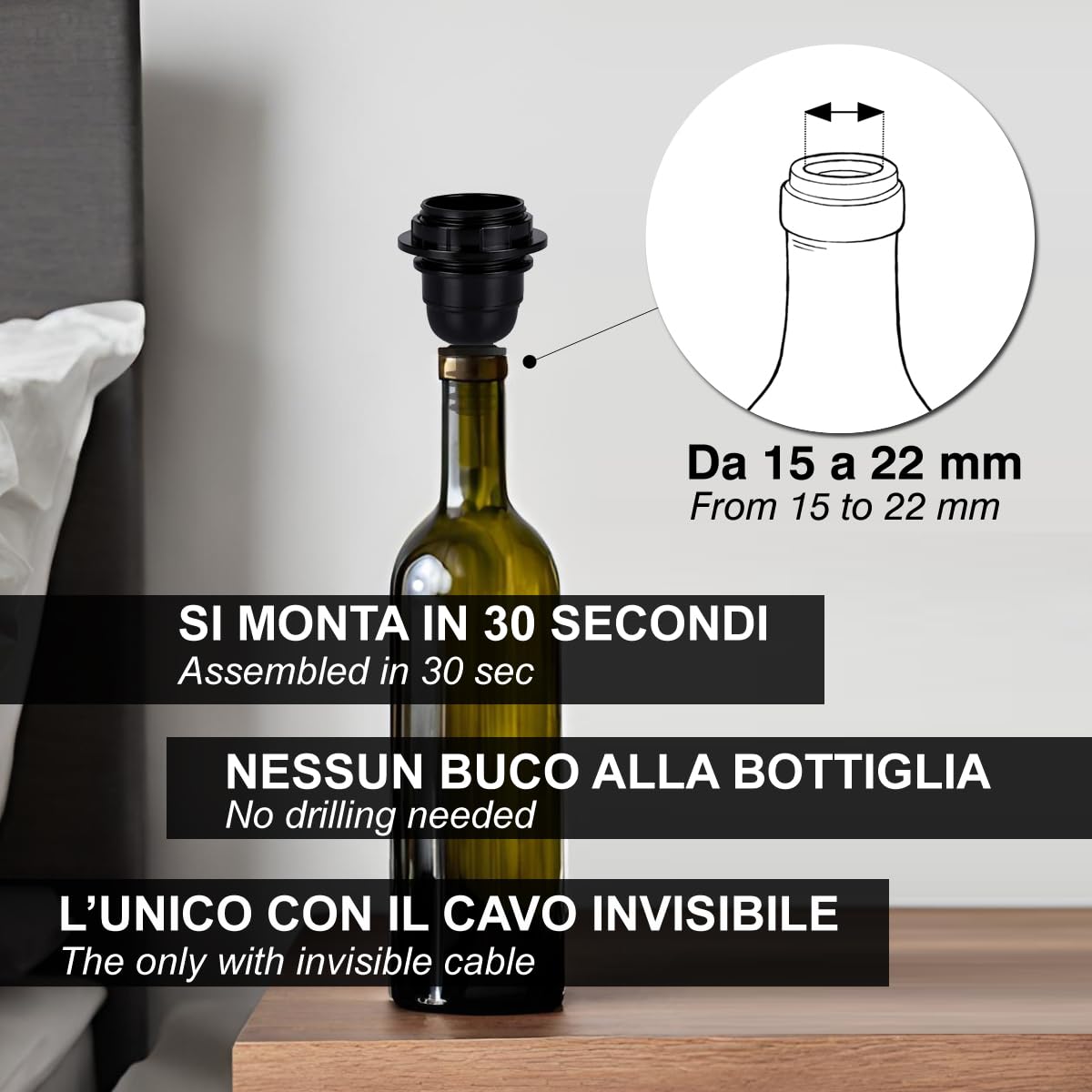 Stappa E Illumina Standard E14 X2 | Transforme Les Bouteilles - 8