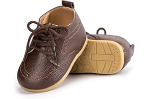 Miamooi Infant Baby Boys Girls Loafers Classic PU Leather Wedding Dress Shoes Toddler Brogue Formal Flat Lazy Crib Oxford First Walking Christening Shoe