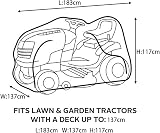 Tonhui Lawn Tractor Cover 183x137x117cm Waterproof Dust Wind Resistant view 5