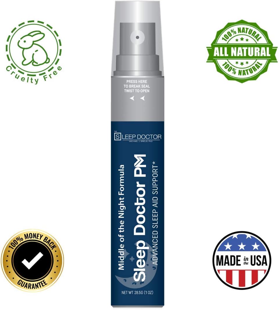 Sleep Doctor PM Seep Aid | Middle of The Night Formula | Advanced Sleep Support | Adults & Children | Sleep Spray Formulated by Dr. Michael Breus - America's Sleep Doctor: Health & Personal Care