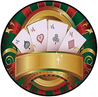 Amazon Com Printing Round Rug Poker Tournament Gambling
