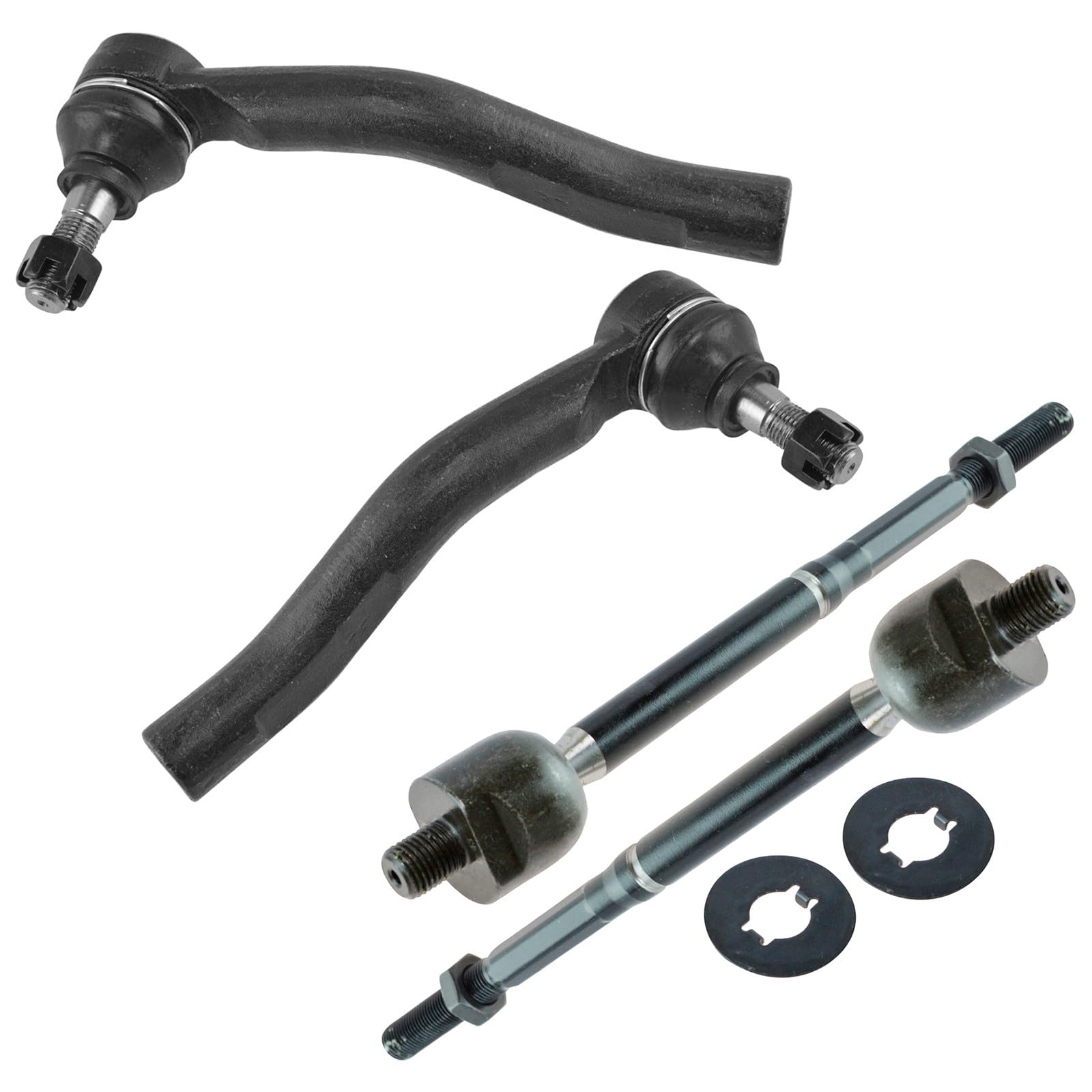 TRQ Front Inner and Outer Tie Rod Set 4 Piece Compatible with 2000-2005 Toyota Echo Image
