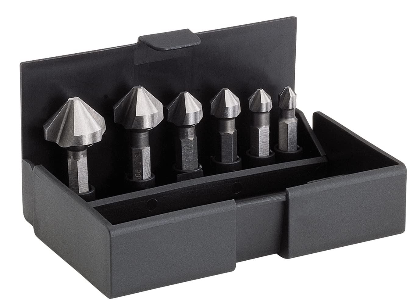 Völkel 6.3-20.5mm HSS Countersink Set with 1/4-inch Hexagon Shank