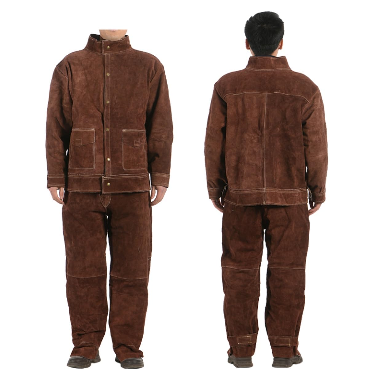 Brown,3XL,Work Overall Uniform Men Women Working