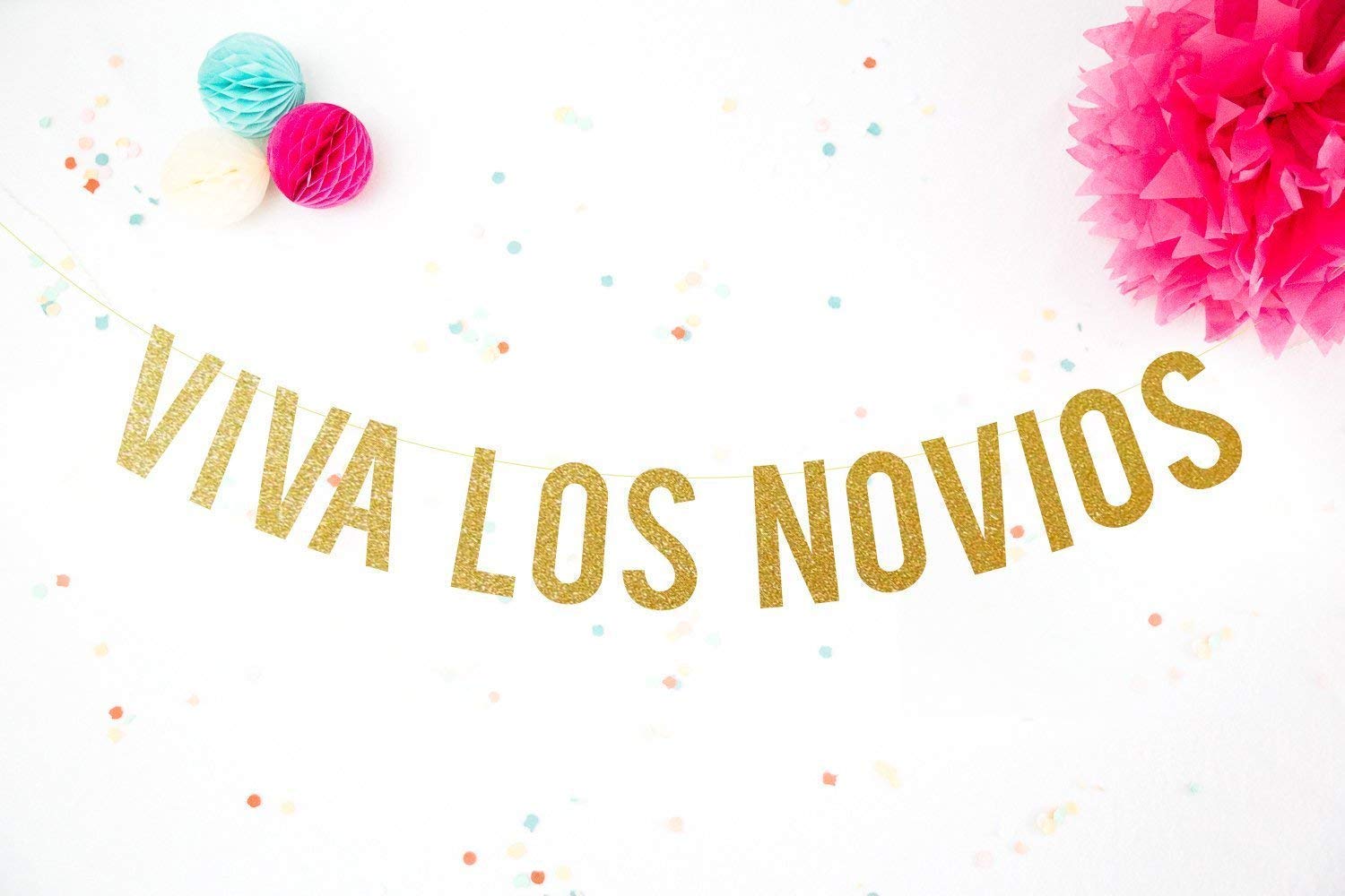 Guirnalda Boda Viva Los Novios Viva Las Novias Cartel Boda Purpurina Dorada Letras Oro Amazon Es Handmade guirnalda boda viva los novios viva las