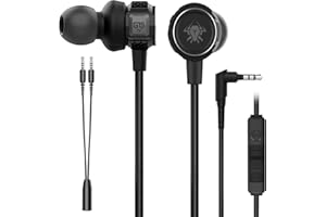 Innens Wired Earbuds in Ear Headphone with Mic and Volume Control for Gaming, 3.5MM Noise Cancelling Stereo Bass Gaming Earbuds for iPhone, Smartphone,Switch, PS4, Xbox One, iPad, PC