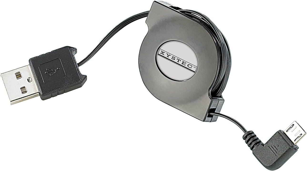 Xystec USB Micro USB Cable USB 2.0 Type A to Micro USB Adapter Cable 80 cm with Cable Reel (with USB Cable for Samsung Tab Note Galaxy Smartphone and Android Tablet PC
