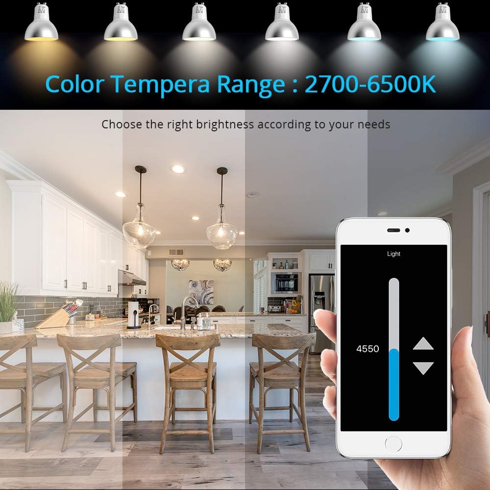BENEXMART Zigbee GU10 Smart LED Bulb 5W RGBW Compatible with Tuya SmartThings App Alexa Echo Plus Google Home Voice Control (6 Pack) - Image 4