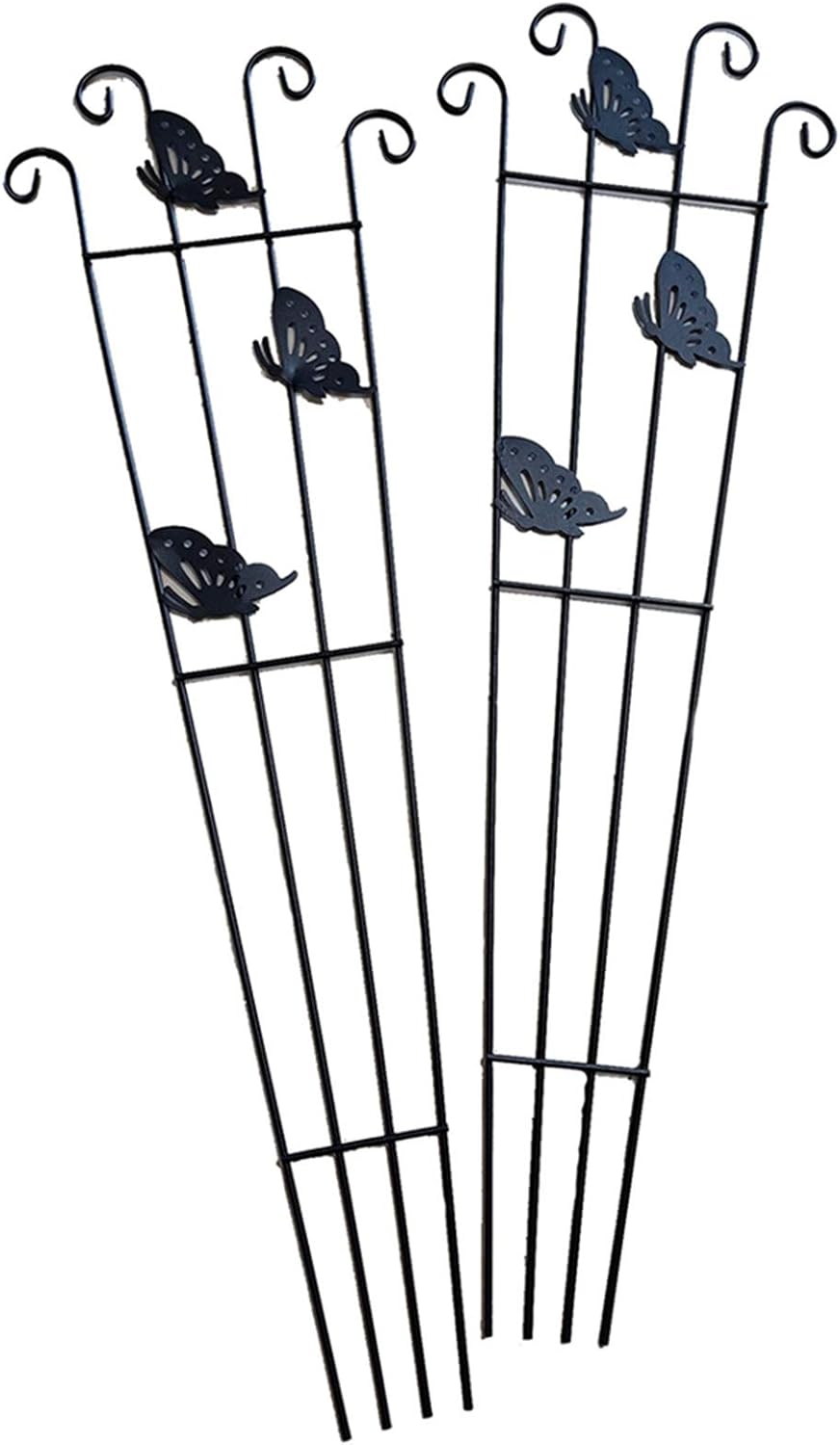 XLSQW 2 Piezas de Hierro Forjado jardín Enrejado obelisco, apoyar el