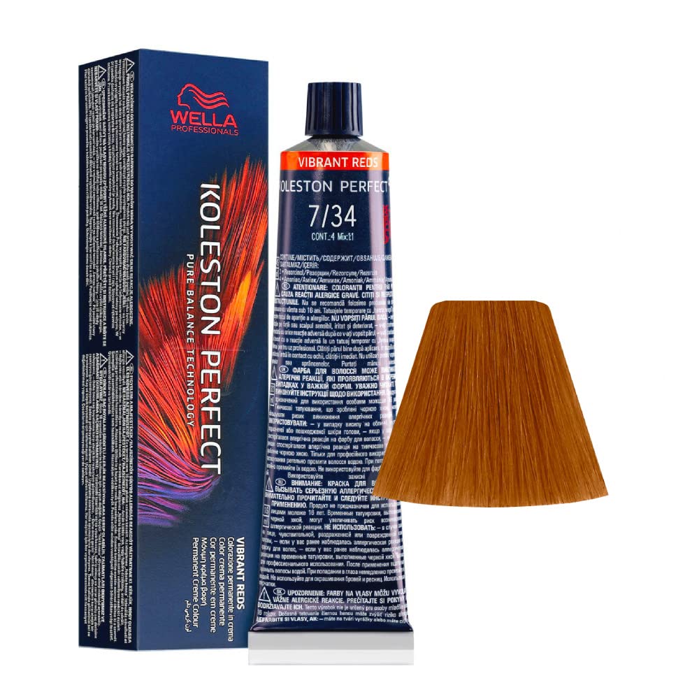 7/34 Medium Blonde Golden Red Wella Koleston Perfect Vibrant Reds 60ml