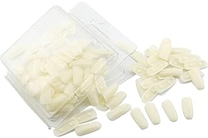 KADS 100 Plastic Nail Tips for Practice Use Practice Training Nail Art False Tips Display Training Tool