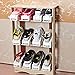 CEISPOB Shoe Organizer Space Saver, Adjustable Shoe Slots Organizer, Shoe Holders for Sandals Heels Casual Shoes Sneakers, 6 Pieces Set (White)