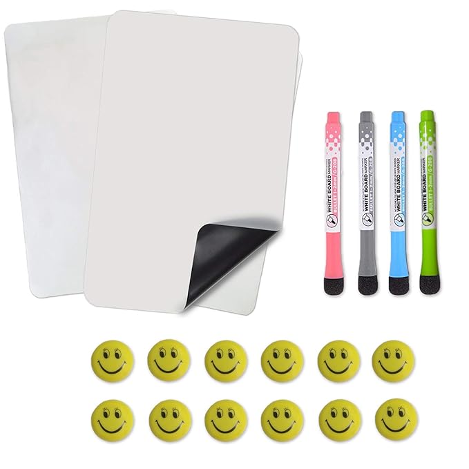 Qualsen A4 Kühlschranktafel magnetisch trocken abwischbar Whiteboard Folie für Kühlschrank A4