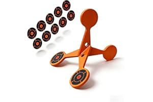 Spinning Shooting Target Thickened Flip Roller, 10 Sheets of Splash Target Paper, Metal Reactive Flip Reset Targets, Automati