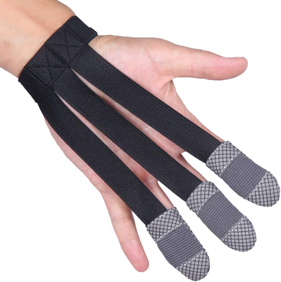 STRUM 1 Piece Archery Gear Three-finger Shooting Glove Hunting Protective Driving Gloves Grey Finger