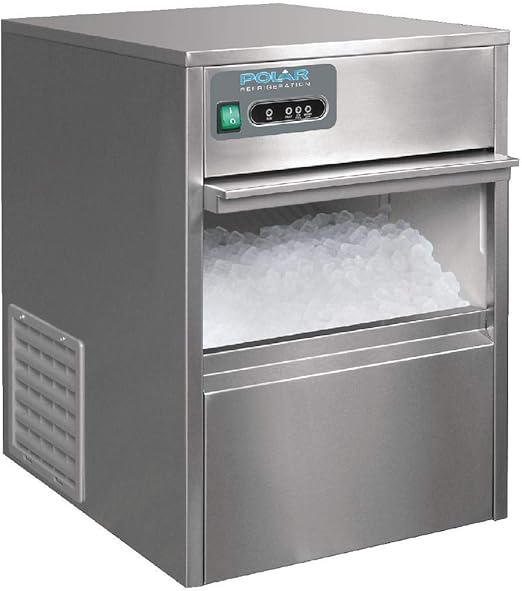 Polar Under Counter Ice Cube Maker Machine Commercial Stainless Steel 20 Kg 24 Hours Amazon De Large Appliances