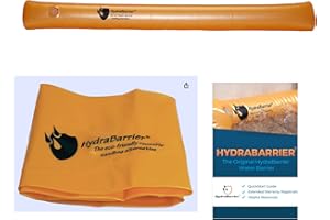 WATERSHED INNOVATIONS The Original HydraBarrier Standard Flood Barrier – 6 ft Long x 4 in High – Light, Reusable Sandbag Alternative – Flood Control & Diversion Tube for Home, Garage, Door & Property Protection