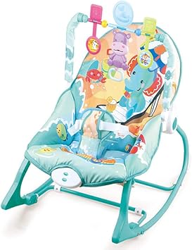 Amazon Co Jp ミニ 電動ベビーバウンサー 多機能ベビーロッカー 調節可能なベビースイング なだめるような振動 幼児から幼児へのロッカー 3つの吊りおもちゃ ラブリー スポーツ アウトドア