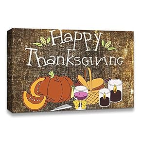 Canvas Wall Art Thanksgiving Day Theme...