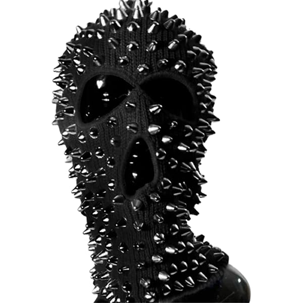 Peiiwdc Hat, Balaclava Spiked Knitted Funny Balaclava Shiesty Mask