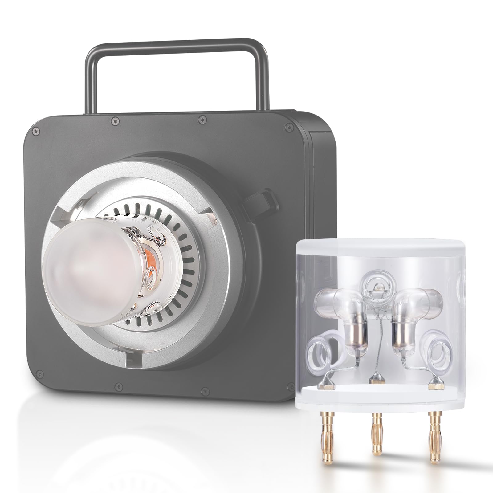 NEEWER Q4 Flash Tube 400Ws Replacement Flash Tube Bare Bulb for Studio Flash Q4, Photography Light Repair Parts Only Q4 Studio Flash Strobe Light