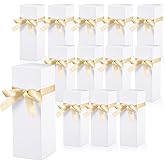 Qilery 12 Sets Gift Boxes with Ribbon for Sublimation Glass Tumbler Gift Boxes for 12oz, 20oz, 30oz Shipping Cup Exhibition Packaging(White)