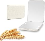 Kintion Wheat Straw Mirror 1X/3X Magnification Pocket Folding Compact White