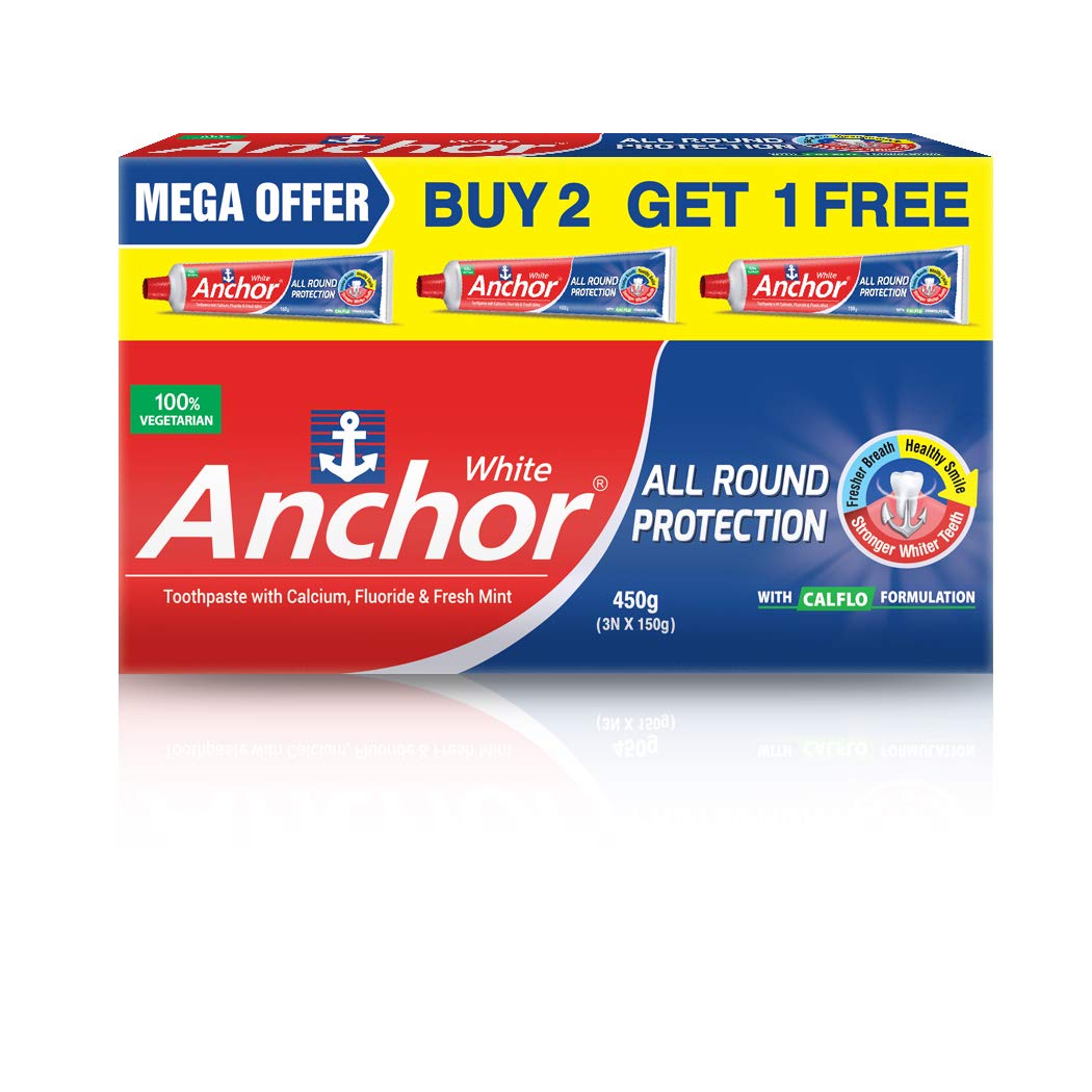 Buy Anchor White Toothpaste 450gm (Pack of 2) Online at Low Prices in