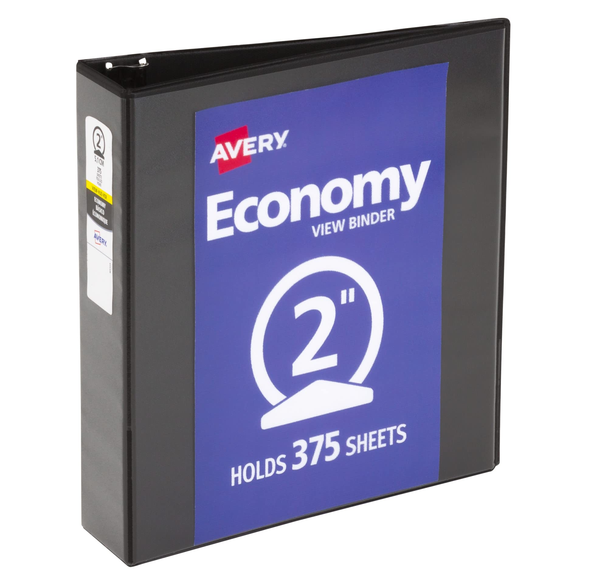 Photo 1 of Avery Economy View 3 Ring Binder, 2" Round Rings, 1 Black Binder (05730)
