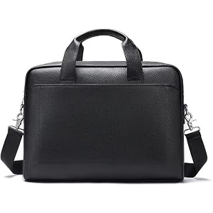 viatra Genuine Leather Briefcase for Men and Women, Laptop Shoulder Bag,Messenger Bag 15 Inch Laptop, Business Travel