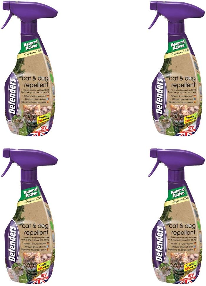 Defenders Cat & Dog Scatter Repellent Welfare-Friendly Spray 750ml (4 x 750ml)