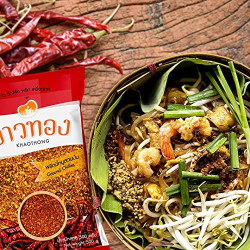 Khaothong Thai Ground Chili Pepper, Crushed Thai chili peppers , Ground