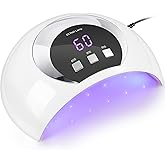 Wisdompark UV LED Nail Lamp, 54W UV Light for Gel Nails with Automatic Sensor/3 Timer Setting Professional Nail Dryer Gel Pol