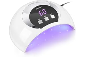 Wisdompark UV LED Nail Lamp, 54W UV Light for Gel Nails with Automatic Sensor/3 Timer Setting Professional Nail Dryer Gel Polish Curing Lamp Nail Art Tools