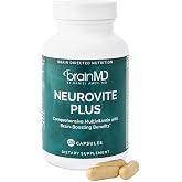 BrainMD Dr Amen NeuroVite Plus - 120 Capsules - Multivitamin &amp; Mineral Supplement, Enhanced with Phytonutrients, Enzymes &amp; Whole Foods - Gluten Free - 30 Servings
