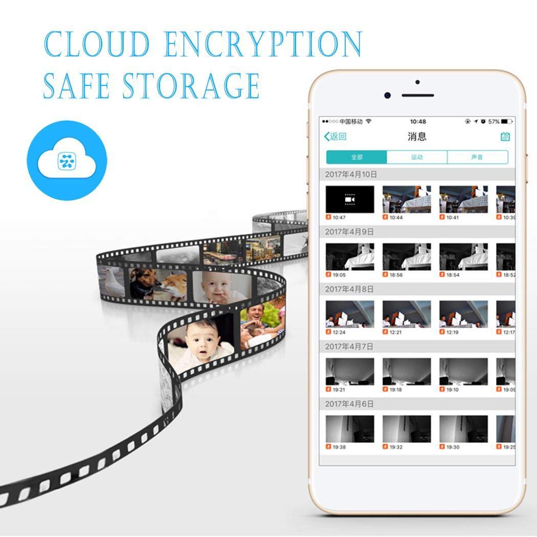 MelysEU Telecamera IP wireless di sorveglianza, 720P HD Wifi Telecamera Notturna a Infrarossi Videocamera di sorveglianza,per iOS, Android, Telecamera, bambini e animali domestici