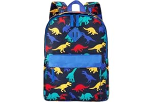 KK CRAFTS Preschool Backpack Kindergarten Little Kid Toddler School Backpacks for Boys and Girls with Chest Strap(Blue Dinosaur)
