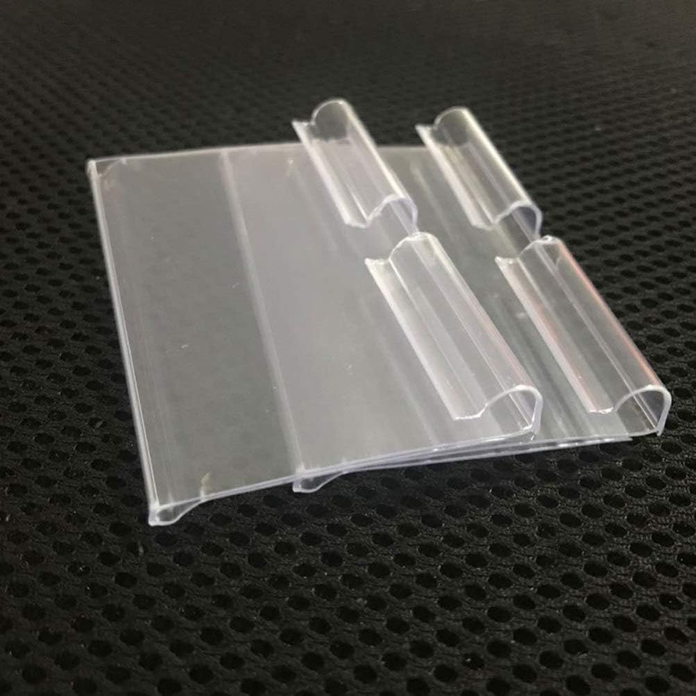 NUOBESTY 30pcs Price Tag Holders Clear Label Display Stands for Counter Supermarket Merchandise Retail, White, 6*4.2cm - Image 5