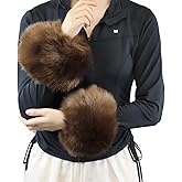 Peecabe Winter Women Fuzzy Arm Warmers Girls Faux Fur Short Wrist Cuffs Fluffy Soft Wrist Cover Ankle Warmer